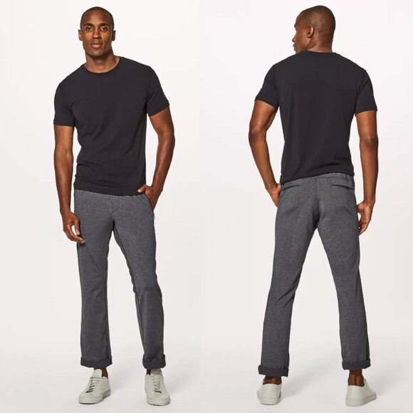 Men’s Lululemon Heathered Black Discipline Pants Size Small 26765 - Picture 1 of 12